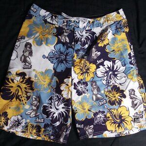 Vintage Y2K Lost Enterprises Skate Surf Board Shorts Swim